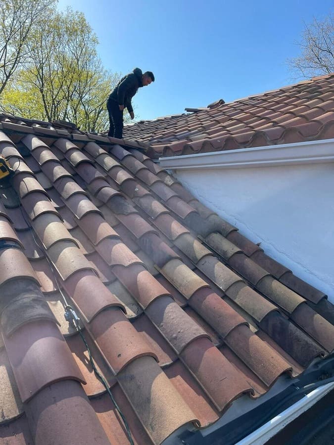 Project : Terracotta Clay Tiles,roof leak,flushing.